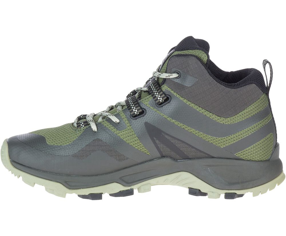 Merrell Hiking Boots Olive - MQM Flex 2 Mid GORE-TEX® - Mens 38YEUTWNJ